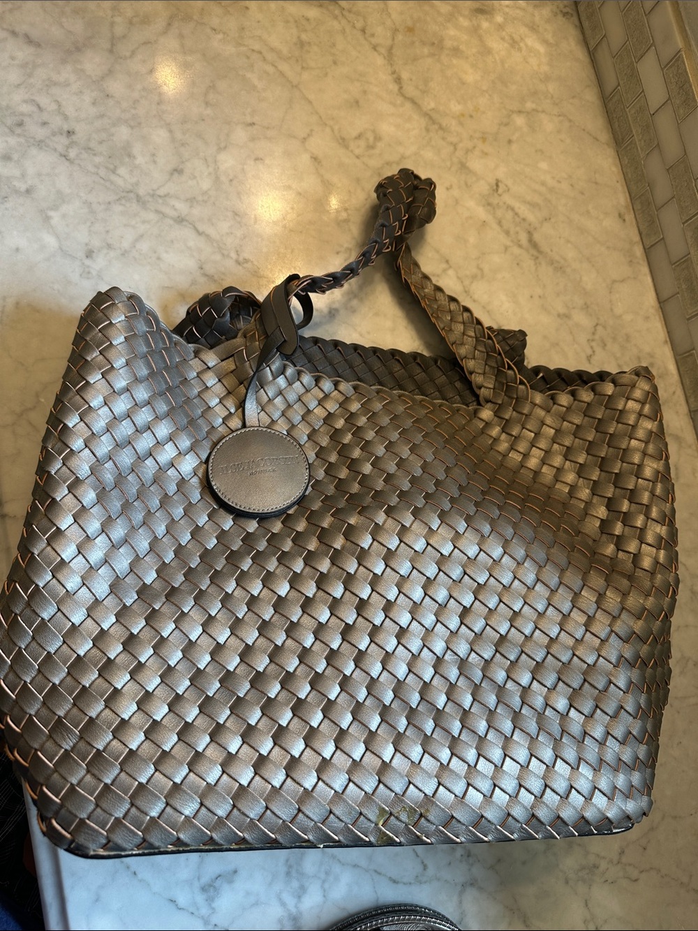 IlSe Jacobsen Reversible Metallic Woven Tote